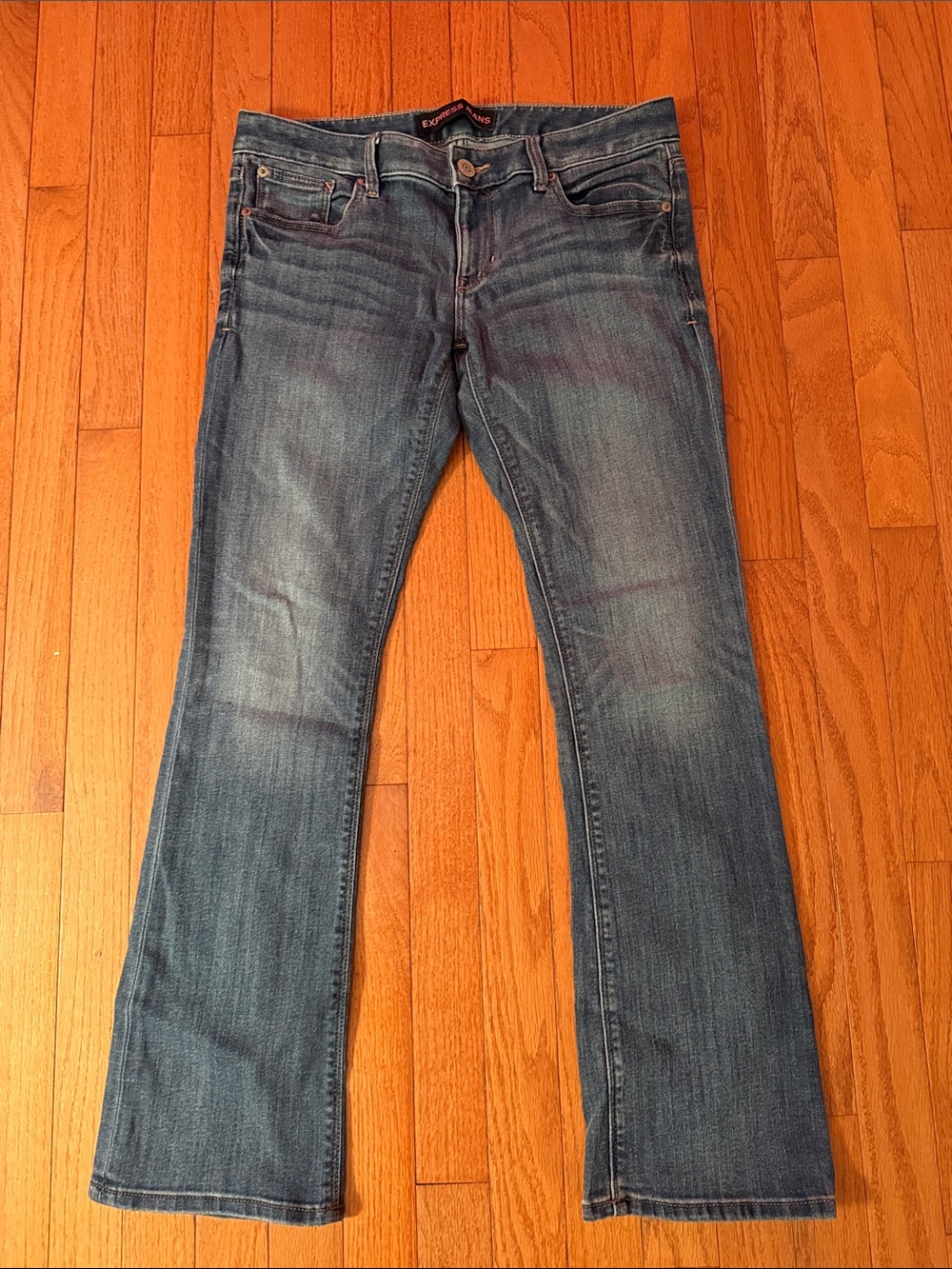 Express Barely Boot Women's Blue Jeans 6S